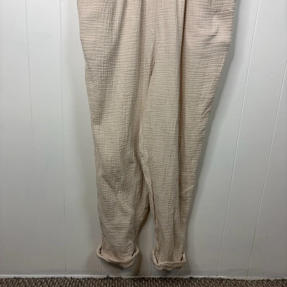 Joe Fresh Beige Tan Short Sleeve Jumpsuit Pockets Size XL Summer Size resort - Picture 6 of 8